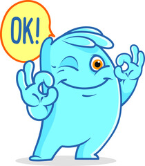 Funny Bubble gum character 