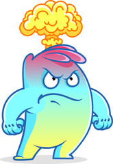 Fototapeta premium Funny Bubble gum character 