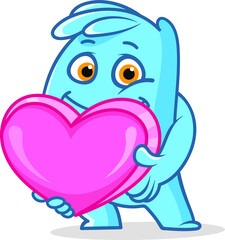 Funny Bubble gum character 