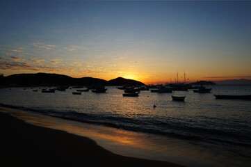 Sunset at the beach, Buzios, Brasil