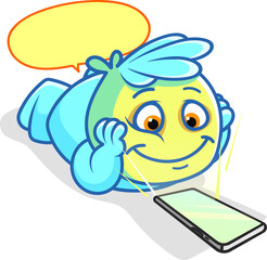 Funny Bubble gum character 