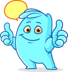 Funny Bubble gum character 