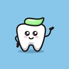 Cute tooth mascot design