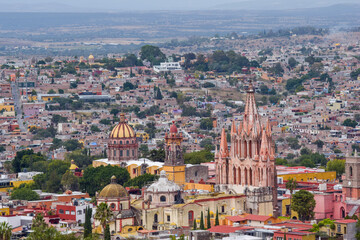 Fototapeta na wymiar San Miguel de Allende vista panorámica 