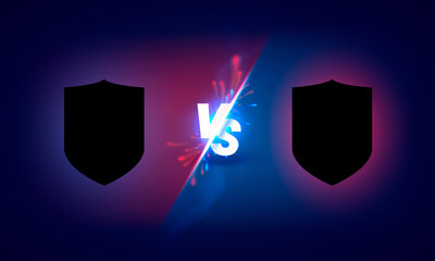 Versus game cover, banner sport vs, team concept. Vector illustration