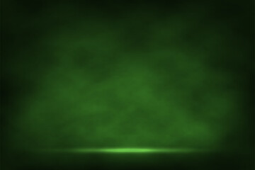 Green fog or smoke with light special effect background