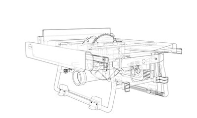 Outline table saw for woodwork