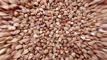 Buckwheat with fish-eye effect, buckwheat pattern