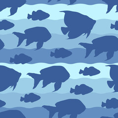 seamless repeating pattern of fishes