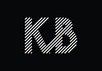 Initial Monogram Letter K B Logo Design Vector Template. K B Letter Logo Design