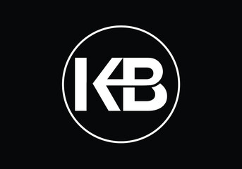 Initial Monogram Letter K B Logo Design Vector Template. K B Letter Logo Design