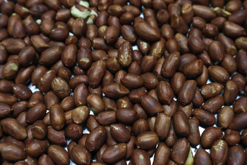 Healthy Red grain peanut pattern background.