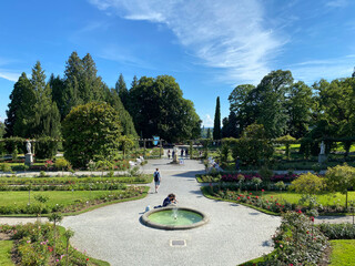 Italian Rose Garden or Italienscher Rosengarten (Flower Island Mainau on the Lake Constance or Die...