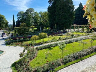 Italian Rose Garden or Italienscher Rosengarten (Flower Island Mainau on the Lake Constance or Die...