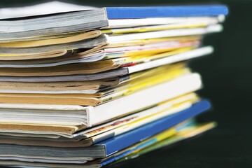 Stack of magazines