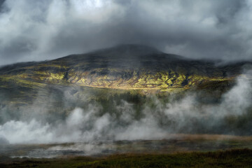 Haukadalur, The Valley Of The Geysers in Iceland