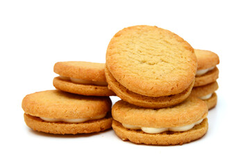Sweet cookies isolated on a white background