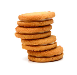 Sweet cookies isolated on a white background