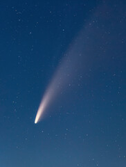 Obraz na płótnie Canvas Bright comet in the starry sky