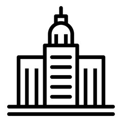 Skyscrapper Flat Icon Isolated On White Background