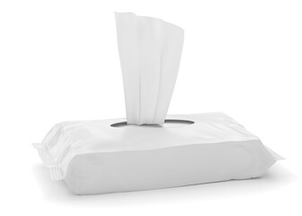 Wipes isolated 3d rendering