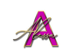 Buchstabe, A, Handschrift, Vorname, Logo