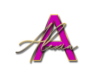 Buchstabe, A, Handschrift, Vorname, Logo