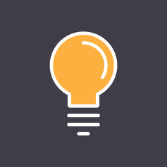 Idea icon, light bulb linear pictogram. Vector outline design. Symbol of creativity and innovation.