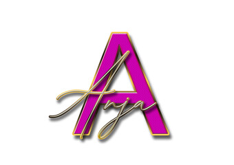 Buchstabe, A, Handschrift, Vorname, Logo