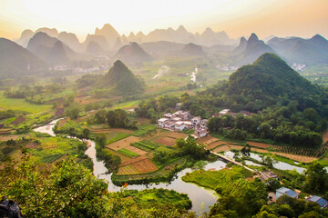 landscape of the mountains