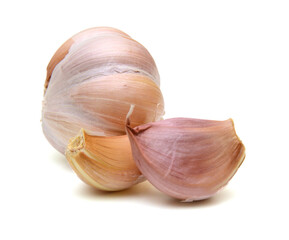 Garlic. Group isolated on white background.