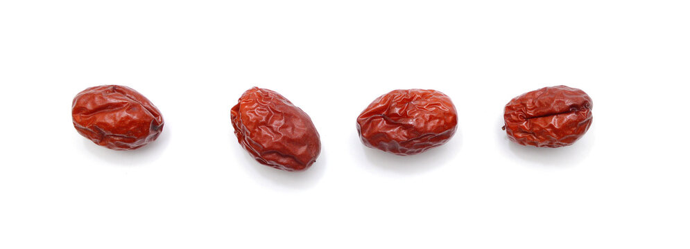 Red date on white background