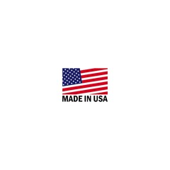 Made in USA, American flag icon logo vector