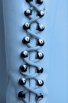 high patent leather lace-up boots for women