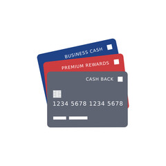 Credit Card Payment, Debit Card, Cashless Payment, ATM Card Vector Illustration Background