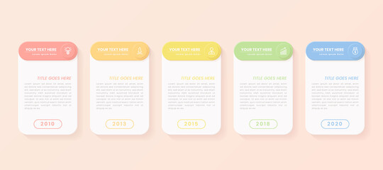 Abstract 3D vector infographic template with a steps for success. Presentation with line elements icons. Business concept design can be used for web, brochure, diagram, chart or banner layout. 