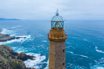 Fototapeta na wymiar aerial view of Vilan Cape lighthouse