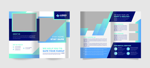 Corporate Business Bifold Brochure Template 