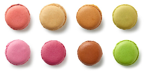 various colorful macaroons