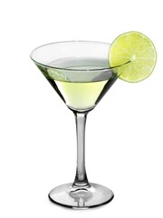 Fototapeta na wymiar Martini Drink With Lime Decor