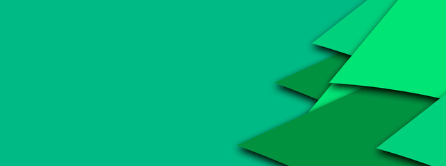 Obraz premium Elegant green layers background for banner design