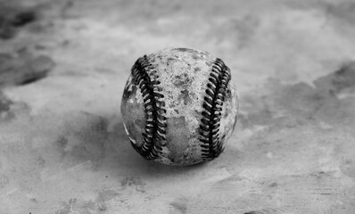 old baseball on a grunge background