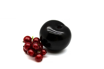 Plum berry and red currant sprig