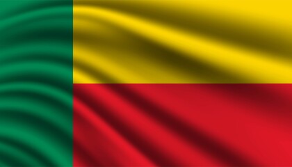 Flag of Benin background template.