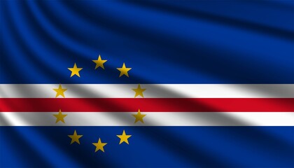 Flag of Cape Verde background template.