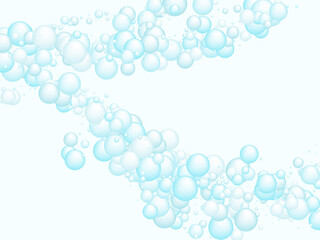 Soap foam bubbles, shampoo soapy effect background