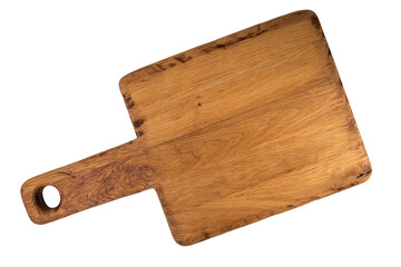 Cutting board, for filing, aged isolated on a white background