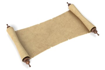 3d illustration of an old scroll