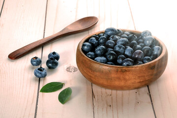 Blueberries in a bowl for breakfast