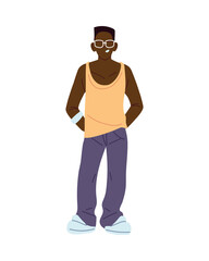 Fototapeta premium black man cartoon vector design